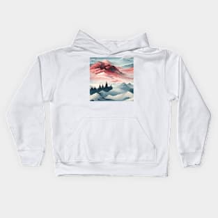 Fantasy Landscapes Mountains Pattern 1 Kids Hoodie